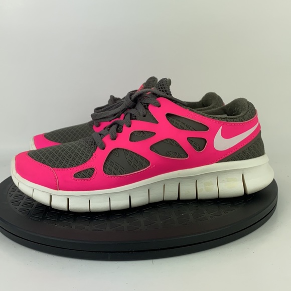 Nike Free Run+ 2 Pink/Gray Athletic Running Shoes 443816-206 Women's Size 7 - Picture 8 of 12
